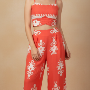 CONJUNTO CROPPED CALÇA POLIÉSTER