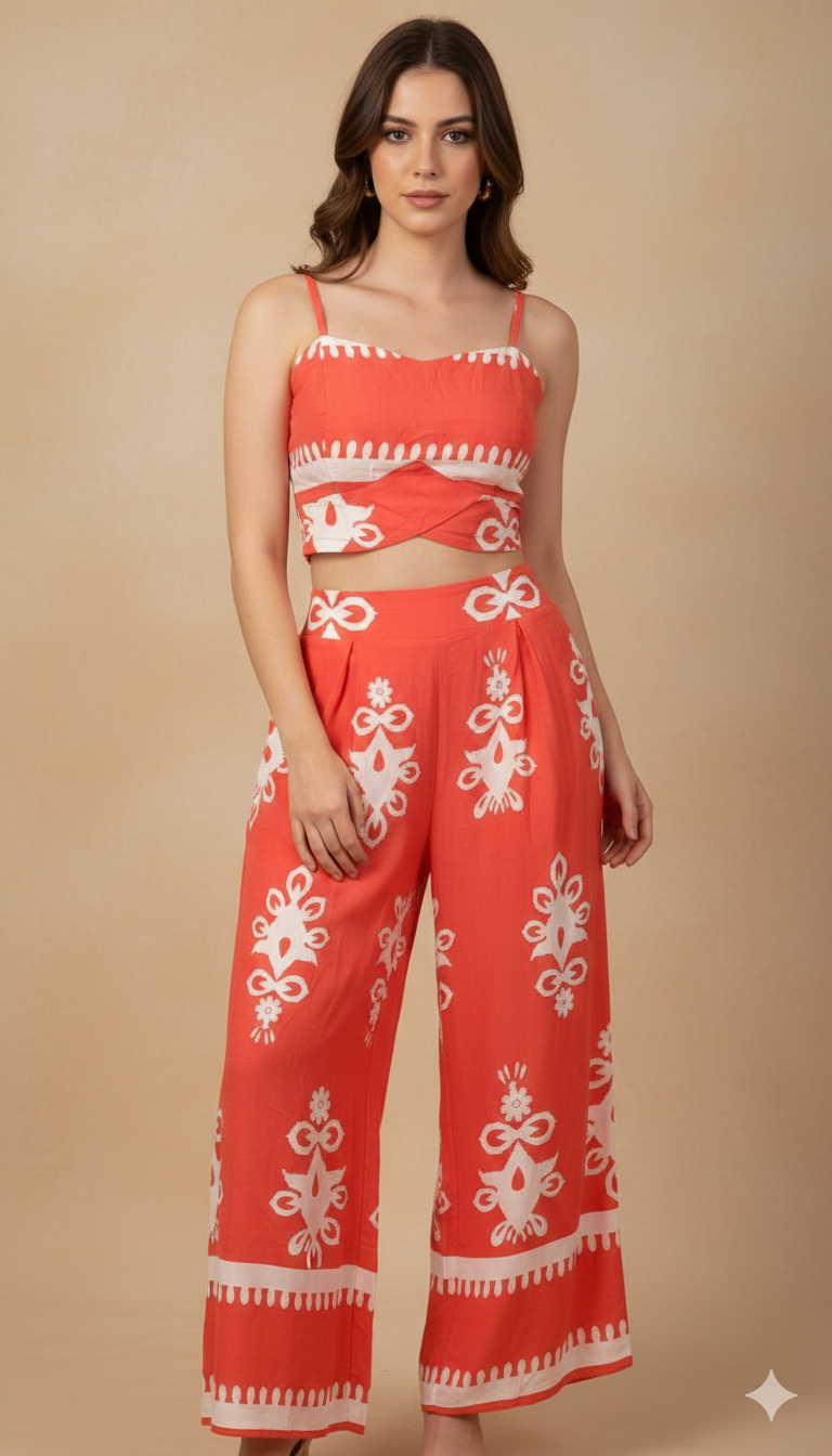 CONJUNTO CROPPED CALÇA POLIÉSTER