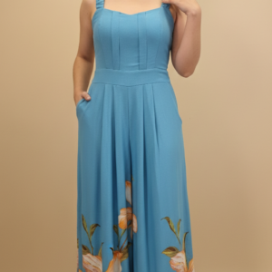 MACACÃO AZUL PANTALONA BARRA FLORIDA