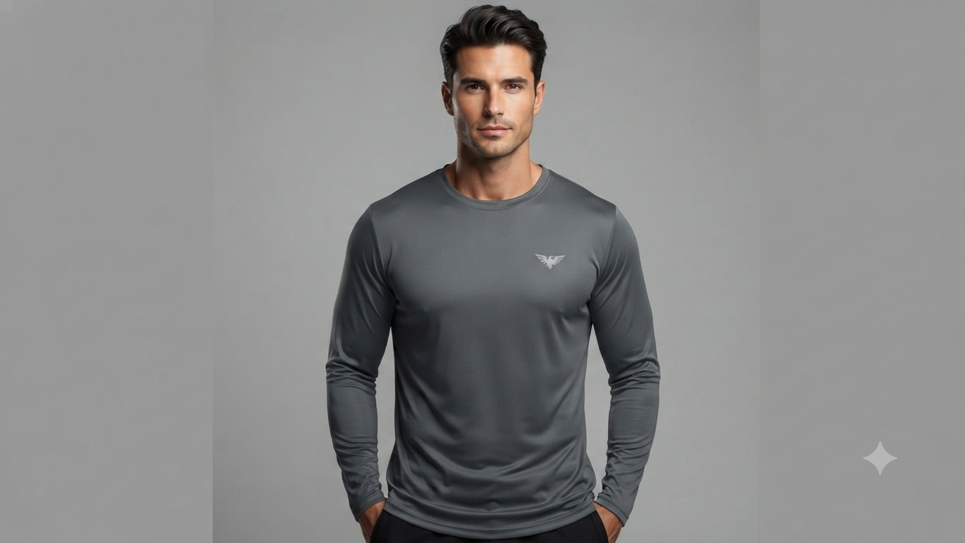 CAMISETA MANGA LONGA DRY-FIT COM PROTEÇÃO UV
